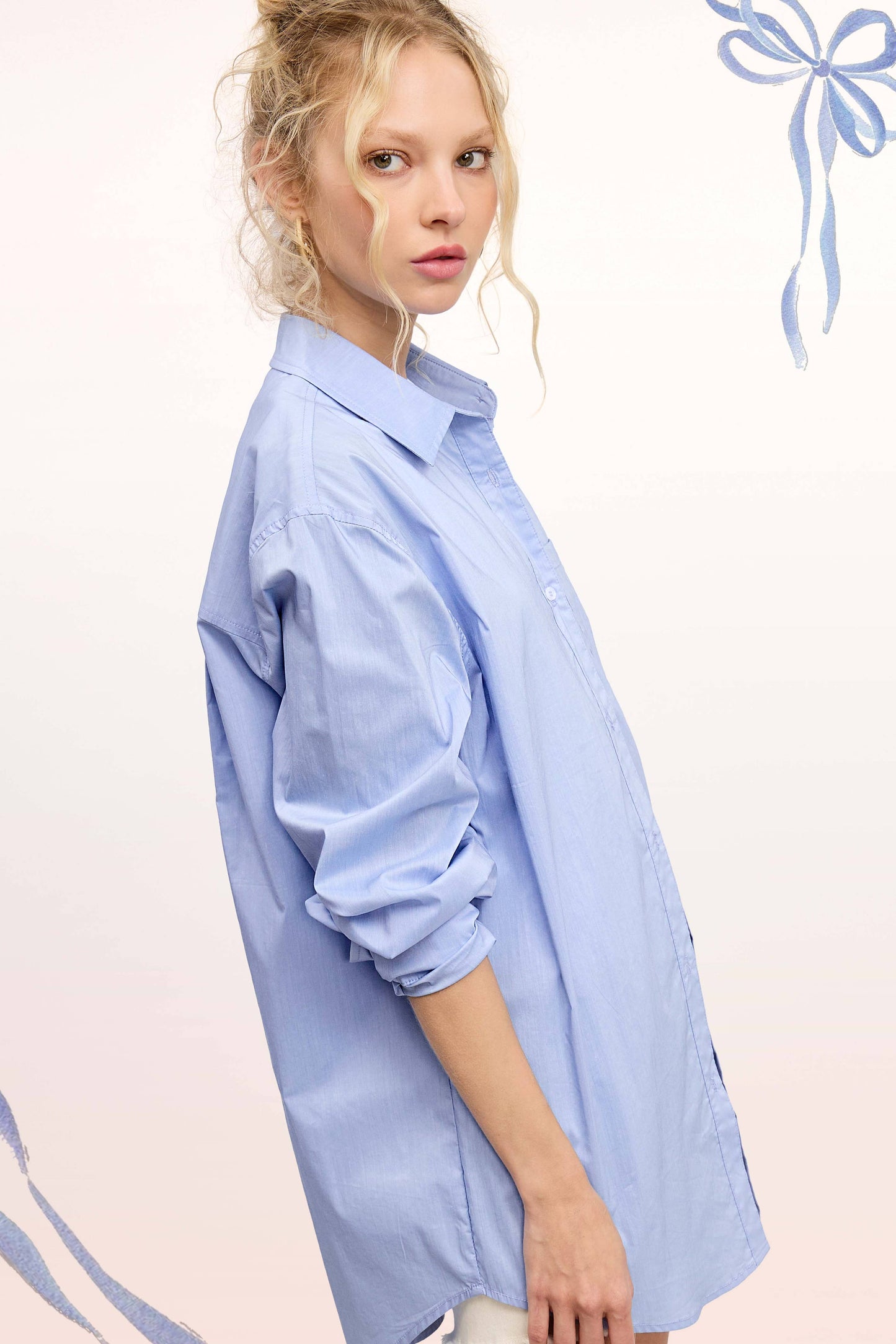 La Miel - SRT7809-Classic Collared Button Down Poplin Shirts