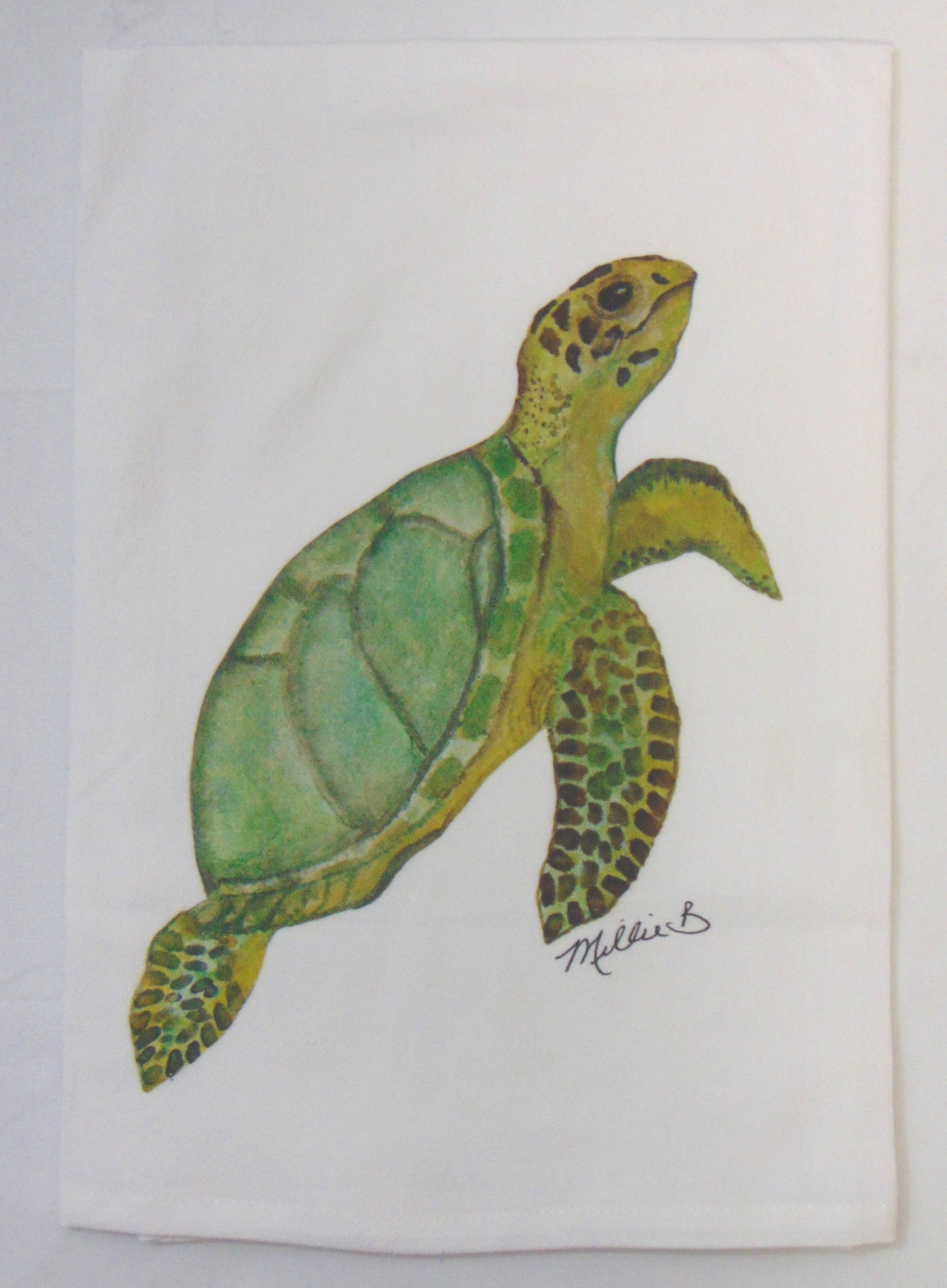 Lowcountry Linens - Limited Edition Watercolor Sea Turtle Flour Sack Towel