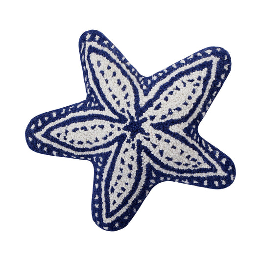 Peking Handicraft- Shaped Starfish Hook Pillow-Navy