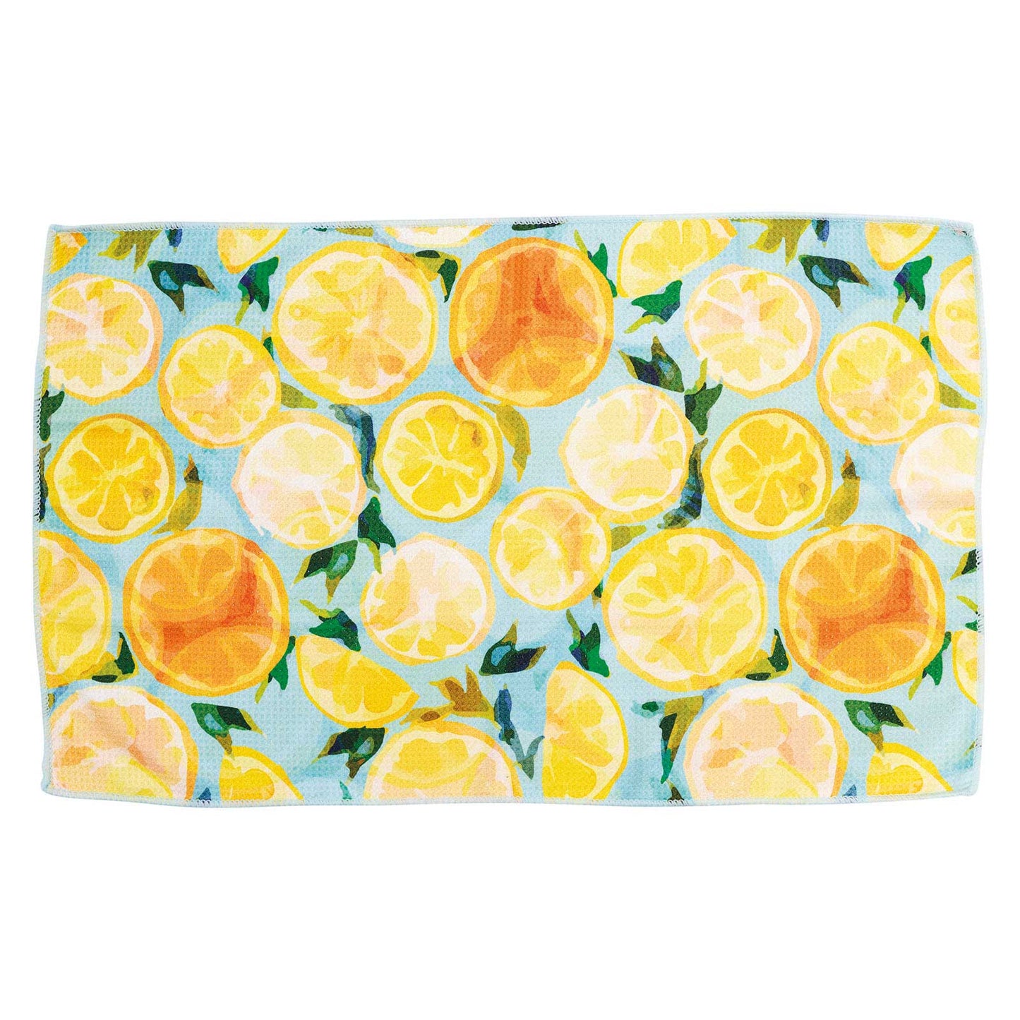 rockflowerpaper - LEMON SLICES blu Kitchen Tea Towel