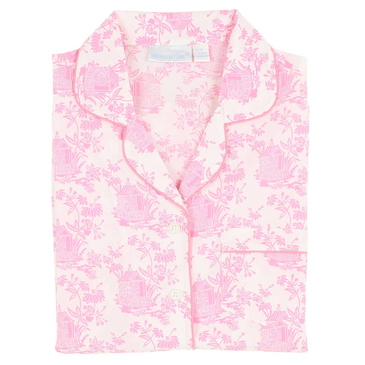 Needham Lane - Pagoda Pink Short Sleeve Capri Pajamas