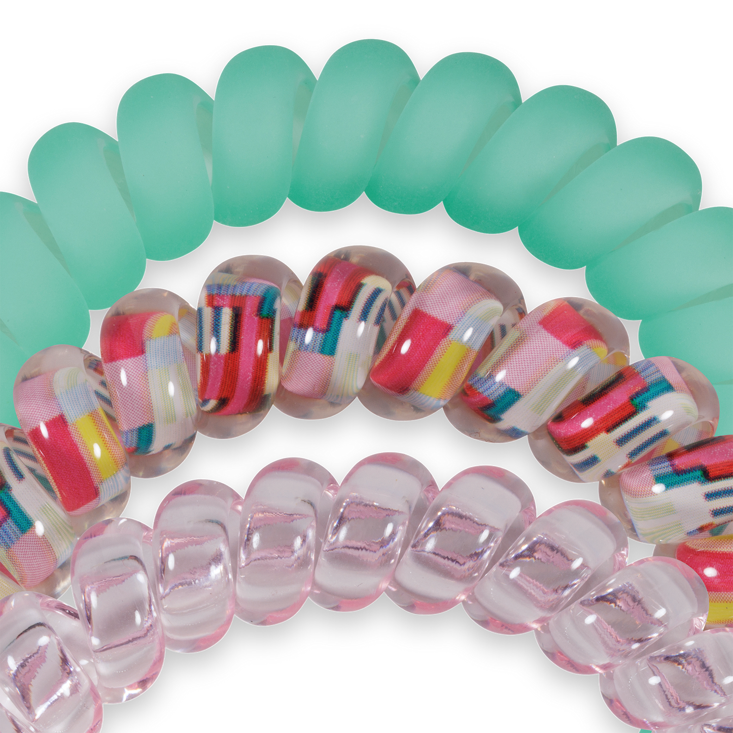 TELETIES - Spiral Hair Coils | Large | Spring Splash