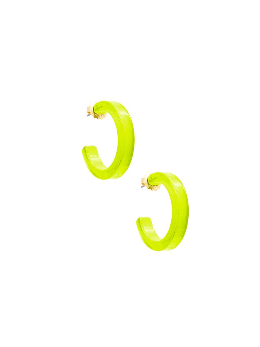ZENZII Jewelry - Small Resin Open Hoop Earring
