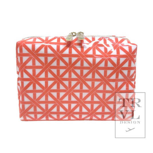 TRVL Design - Luxe Gloss Double Zip Med - Trellis Coral