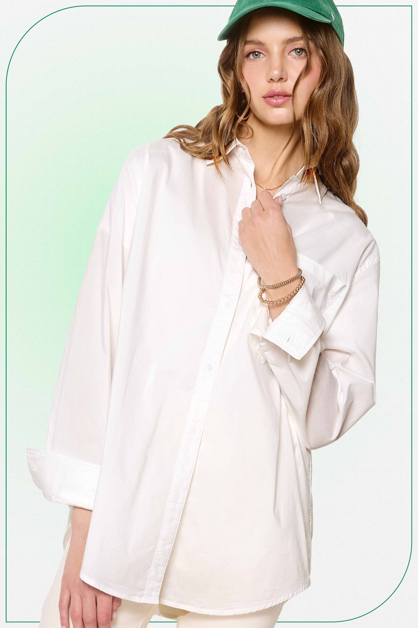 La Miel - SRT7809-Classic Collared Button Down Poplin Shirts
