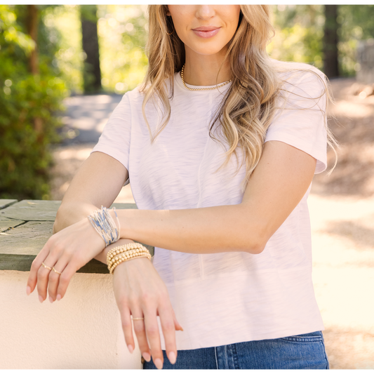 erin gray - Celia Perfect Length Tee in Pink - Short Sleeve