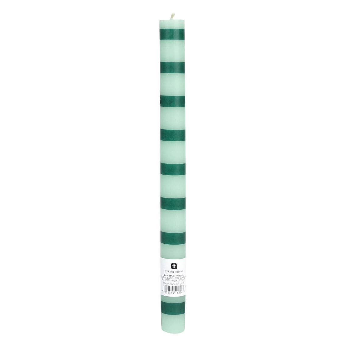 Talking Tables USA - Home, Party, Games and Seasonal Decor - Green Stripe Dinner Candles - Display | Everyday Decor |