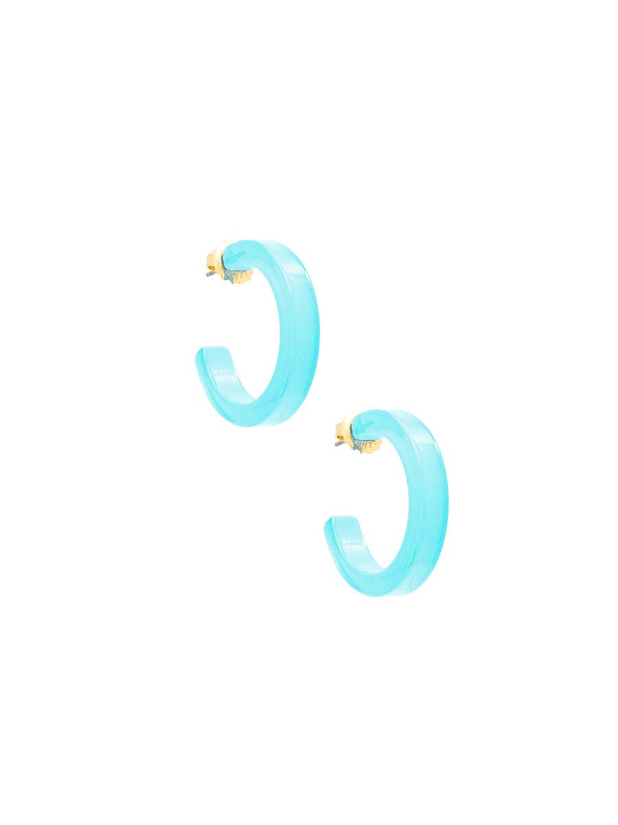 ZENZII Jewelry - Small Resin Open Hoop Earring