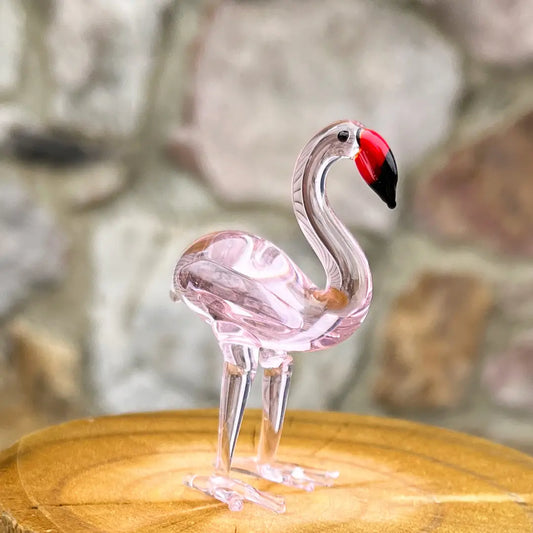 Shopgivecourage- Glass Flamingo Sitter