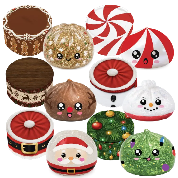 Novelty Brands- Fun Dough Christmas Dumpling Squish Toy