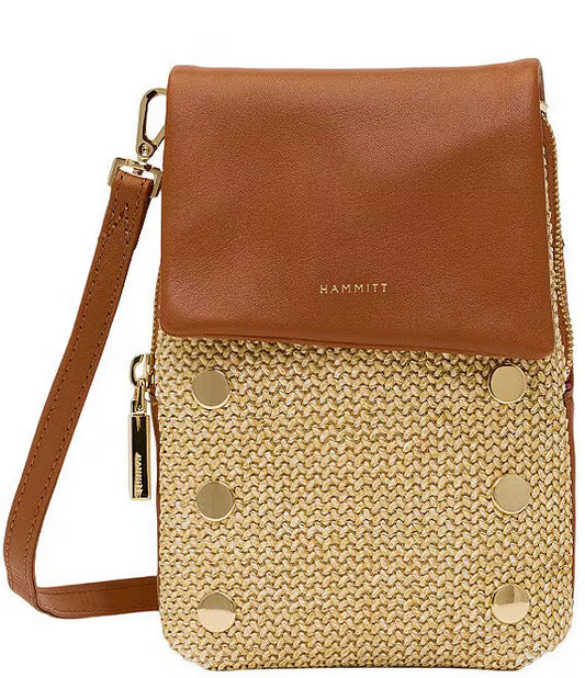 Hammitt -  VIP Mobile-Cocoa Raffia Crossbody Bag