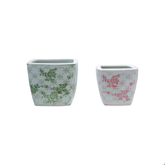 Hazel Mazel Stoneware Planter Set