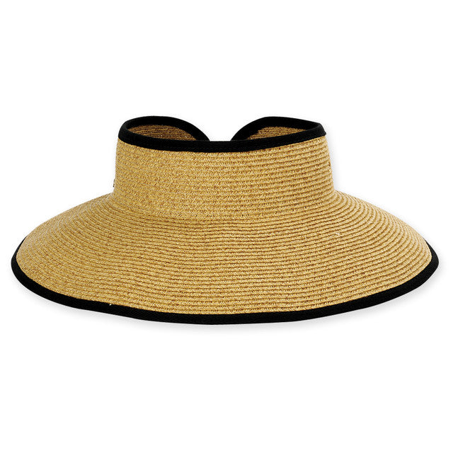 Sun n Sand- Paperbraid Roll Up Visor