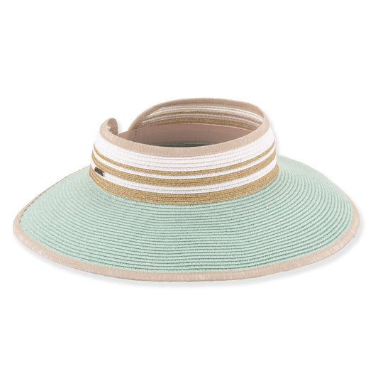 Sun n Sand- Paperbraid Roll Up Visor
