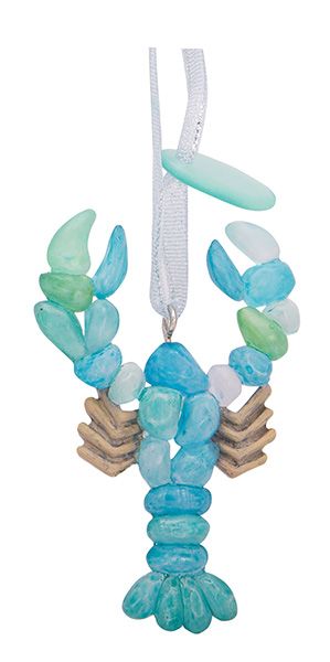 Driftwood and Sea Glass Lobster Ornament - Islamorada