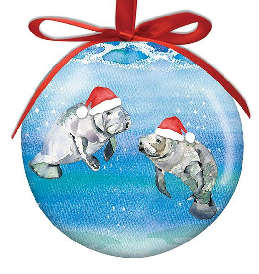 Manatee Ball Ornament - Islamorada