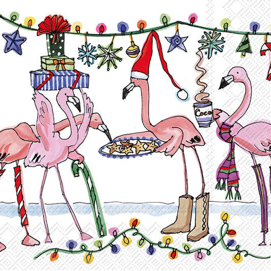 Winter Flamingo Napkins