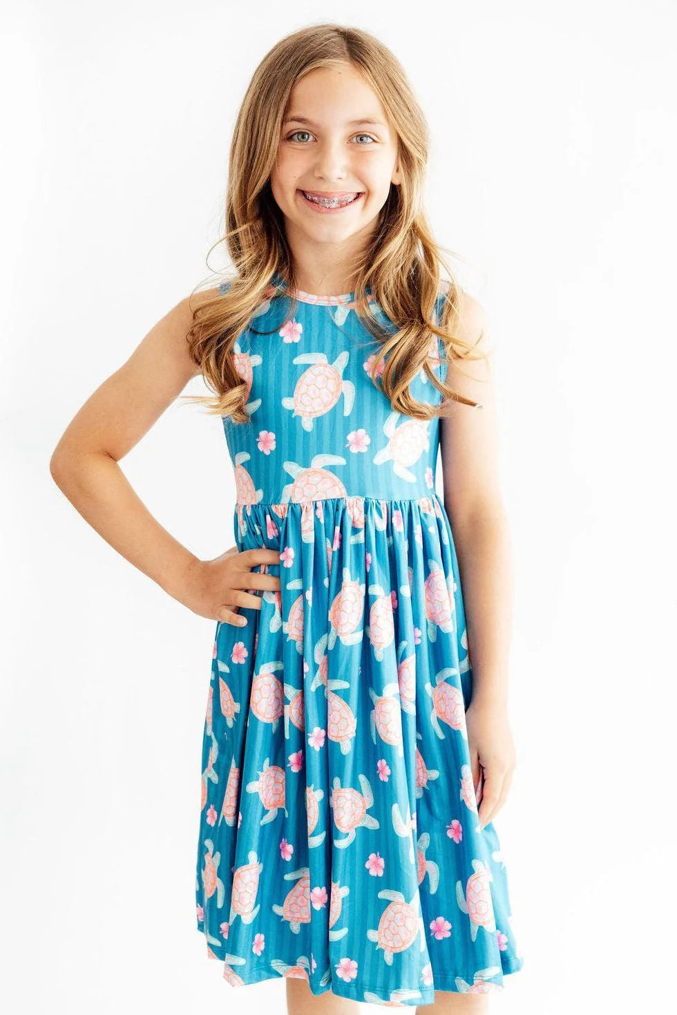 Mila & Rose - Turtley Adorable Tank Twirl Toddler/Girls Dress