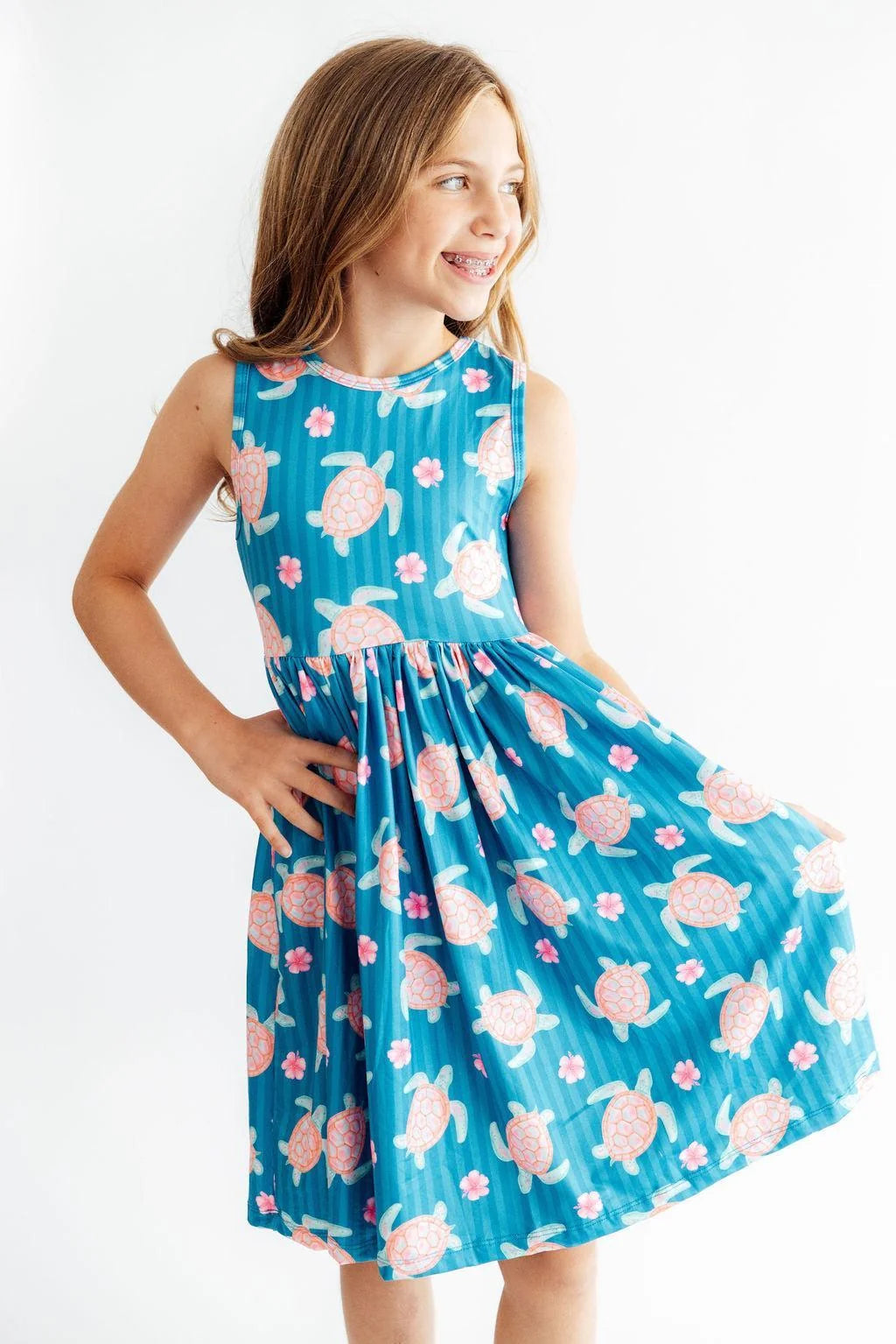 Mila & Rose - Turtley Adorable Tank Twirl Toddler/Girls Dress