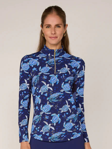 G Lifestyle- Zip Mock Neck TC