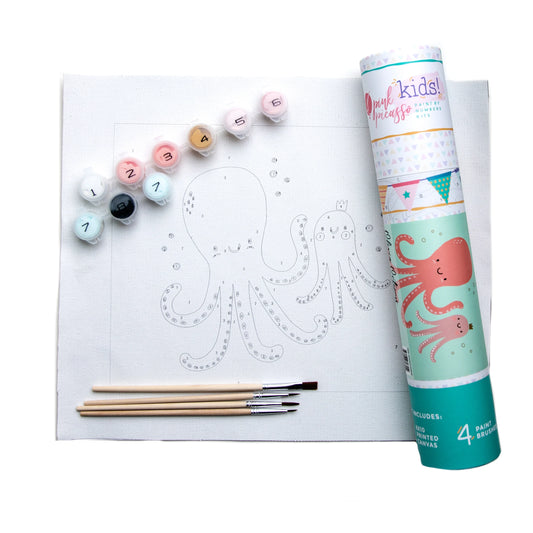 Pink Picasso Kids- Paint by Number-Olivia Octopus