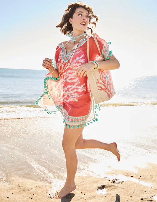 Spartina - Beach Kaftan Ogeechee Sea Life Coral