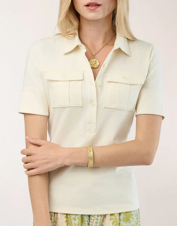 Spartina 449 - Kacey Polo Top Antique White