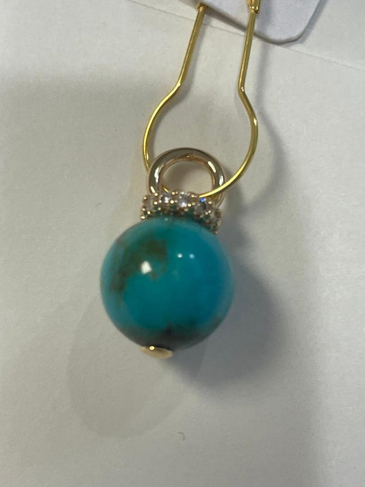 Shiver + Duke - Turquois Ball Pendant