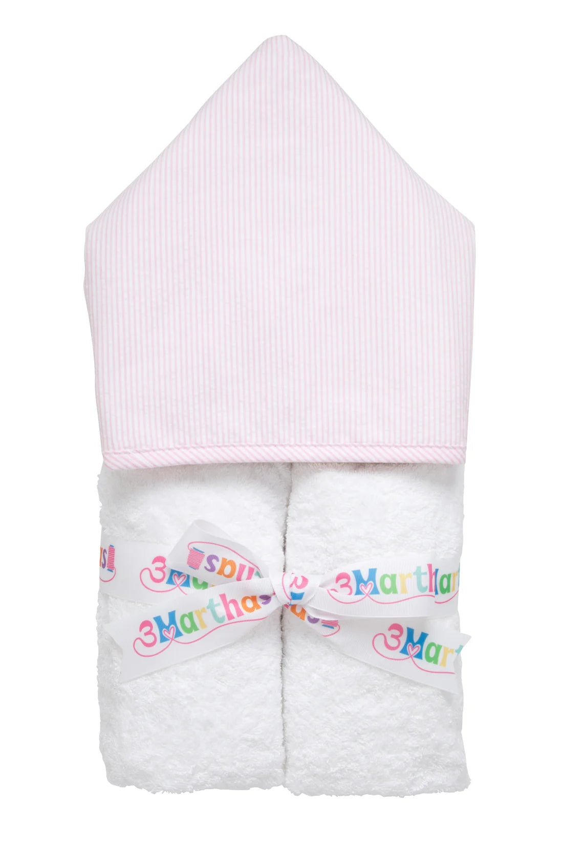 3 Marthas - Seersucker Stripe Everykid Hooded Towel