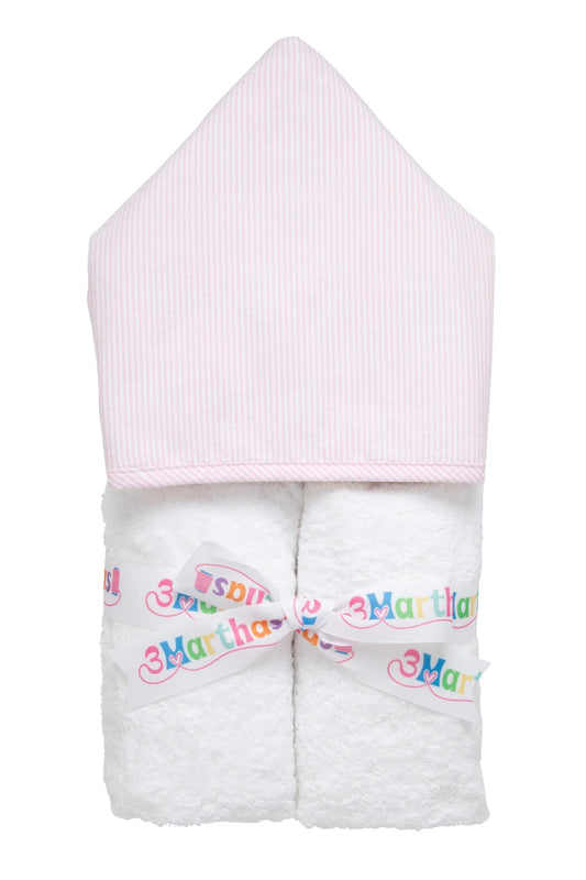 3 Marthas - Seersucker Stripe Everykid Hooded Towel