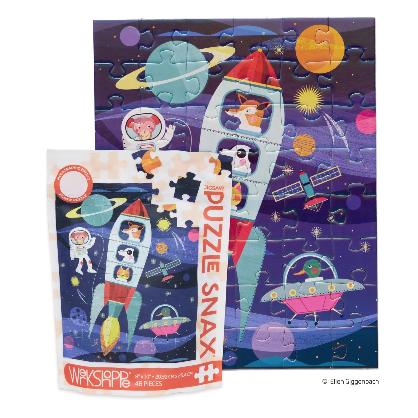 Werkshoppe - Space Explorer Jigsaw Puzzle Snax - 48 Piece
