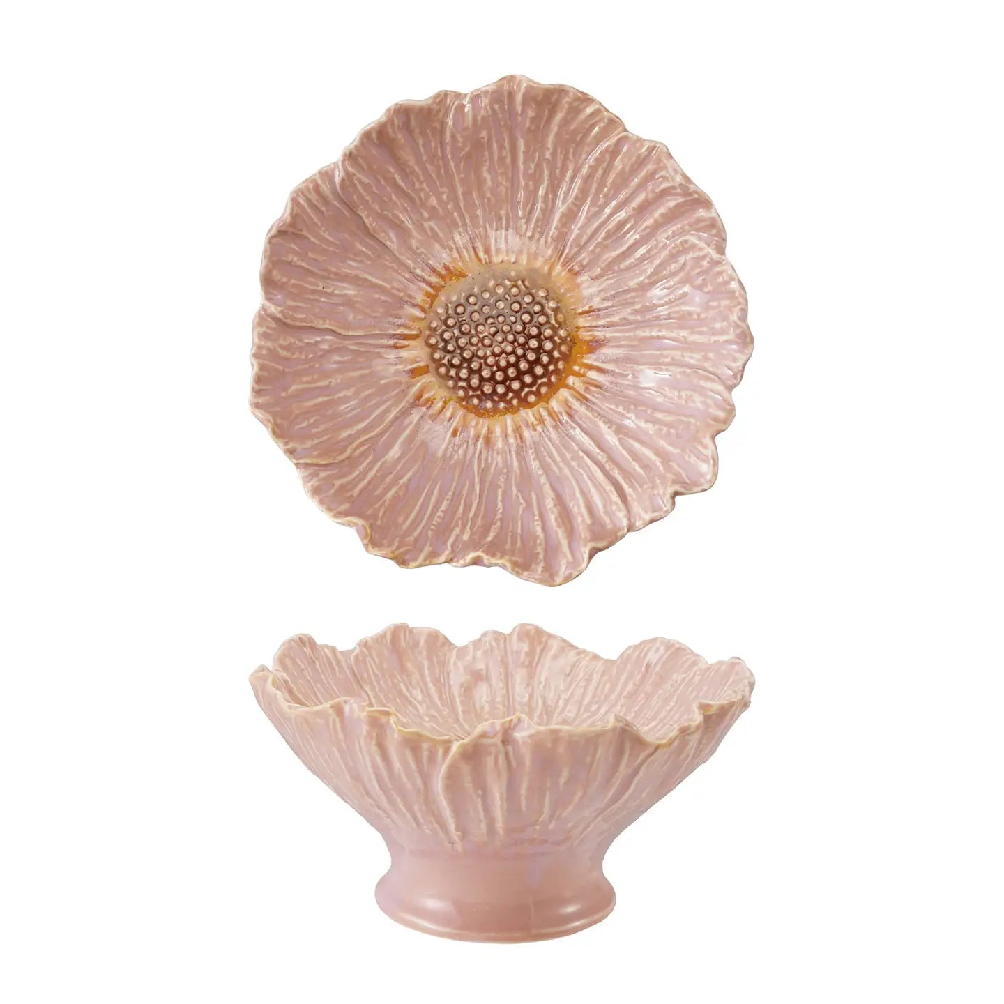 Hazel Mazel- Stoneware Flower shaped pedestal