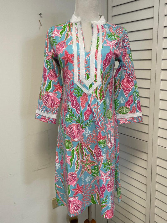 Tabi - Sophia Dress - Conch Shells and Starfish