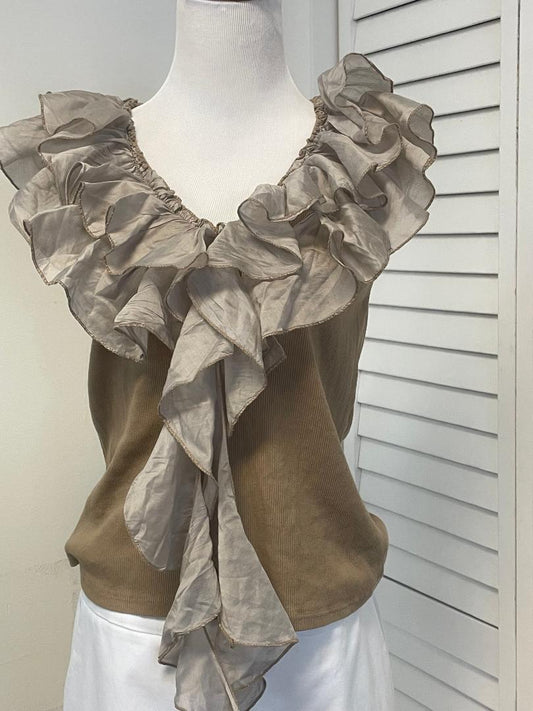 Look Mode- Tank With Ruffle