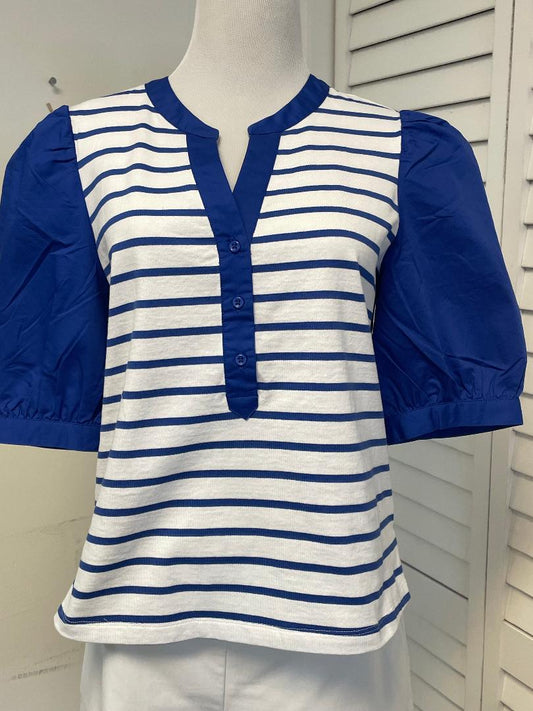 Tyler Boe - Pauline Striped Button Front Blouse