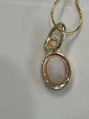 Shiver + Duke- Moonstone Oval Charm Pendant