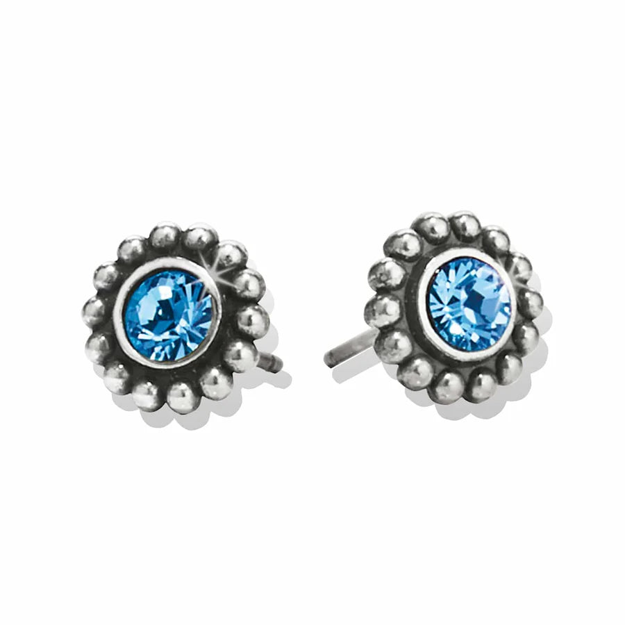 Brighton silver/blue Twinkle mini post earring