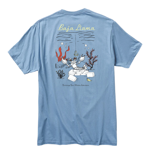 Baja Llama - White Lobster - Acid Wash Primo Graphic Tee