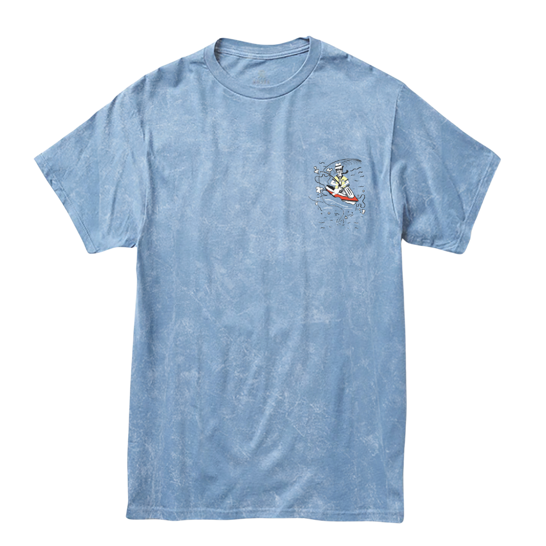 Baja Llama - White Lobster - Acid Wash Primo Graphic Tee