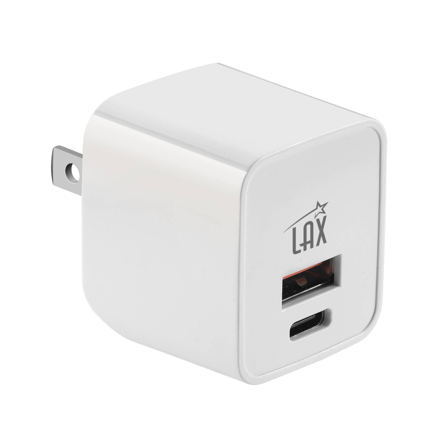 Dual Port Fast Travel Charger USB-PD 20W USB-C and USB-A