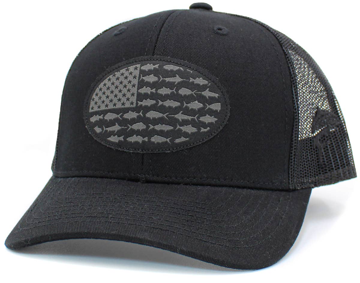 USA Fish Flag Mesh Back Ballcap