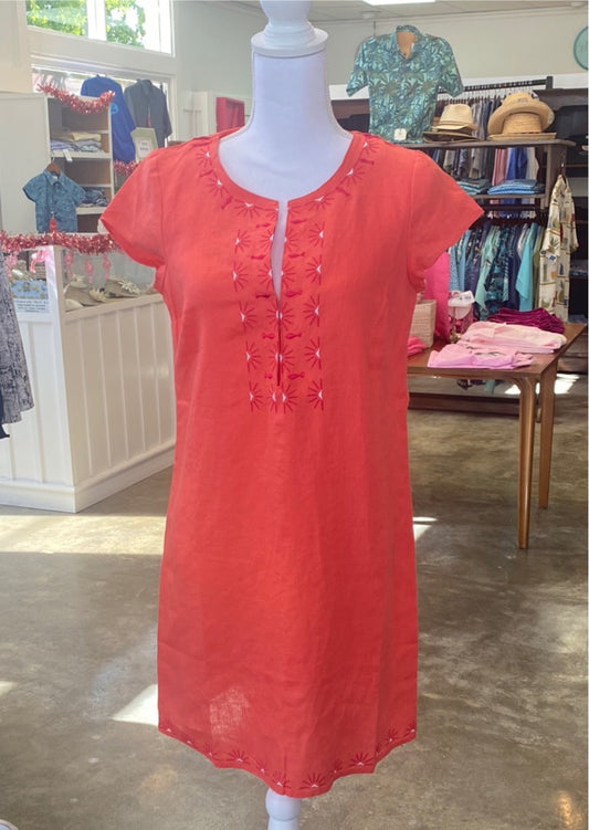 Hiho - Rachel Dress - Hot Coral